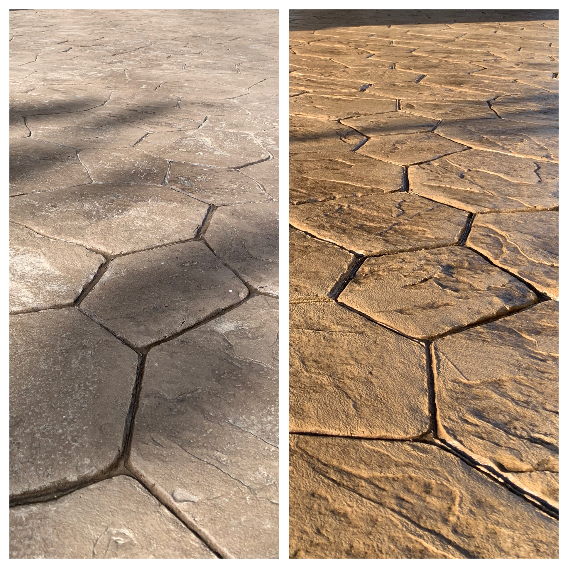 Resealed Stamped Concrete
